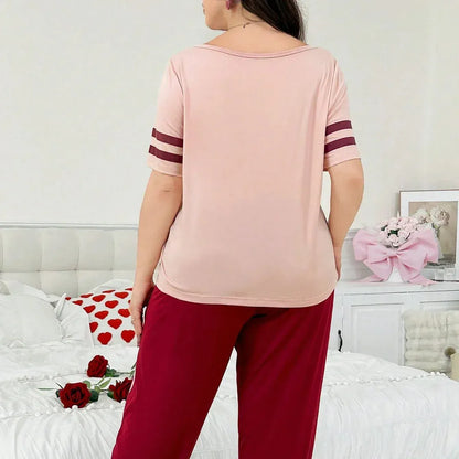 Comfettie two-heart printed night suit featuring a cozy, comfortable fabric and charming heart designs for a restful sleep.