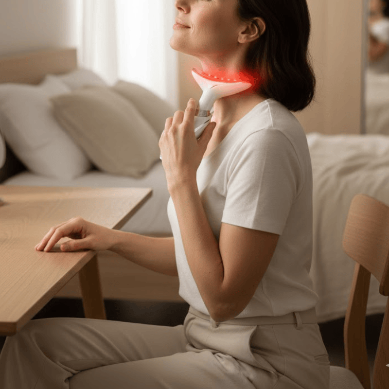 Anti-Aging Neck & Face Massager | Intense Pulsed Light Wrinkle Reducing Instrument for Skin Tightening