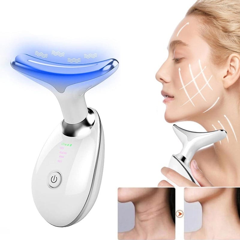 Anti-Aging Neck & Face Massager | Intense Pulsed Light Wrinkle Reducing Instrument for Skin Tightening
