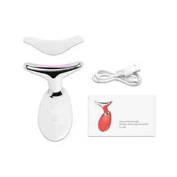 Anti-Aging Neck & Face Massager | Intense Pulsed Light Wrinkle Reducing Instrument for Skin Tightening