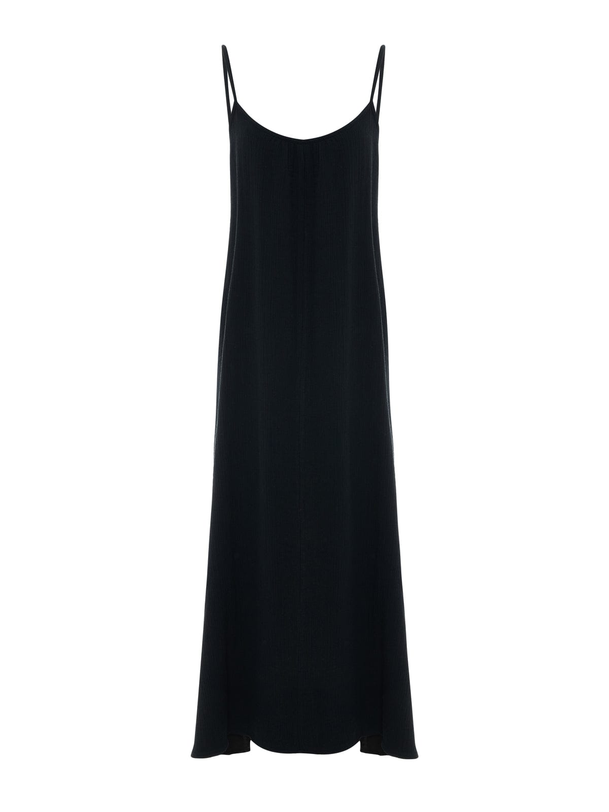 Black Back Less Maxi Dress by Nextry.pk, featuring a stylish open back design and flowing fabric for elegant summer wear.