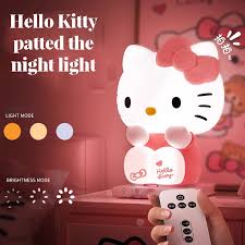 Color-changing Hello Kitty bedside desk lamp by Nextry.pk with adjustable light, USB charging, ideal for sleep and interior decor.
