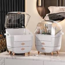 Large capacity Nextry.pk elegant makeup storage box with multiple compartments for organizing beauty products and cosmetics.