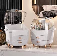 Large capacity Nextry.pk elegant makeup storage box with multiple compartments for organizing beauty products and cosmetics.