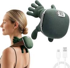 Heated 3-level deep tissue shoulder massager by Nextry.pk with adjustable heat settings and ergonomic design.