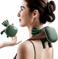 Heated 3-level deep tissue shoulder massager by Nextry.pk showing adjustable settings and ergonomic design for muscle relief.