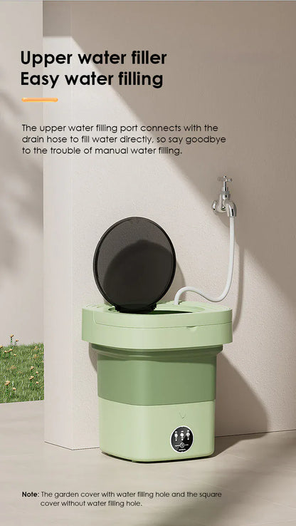 MiniMax foldable washing machine and dryer by Nextry.pk, compact 5L and 11L laundry appliance with foldable design.