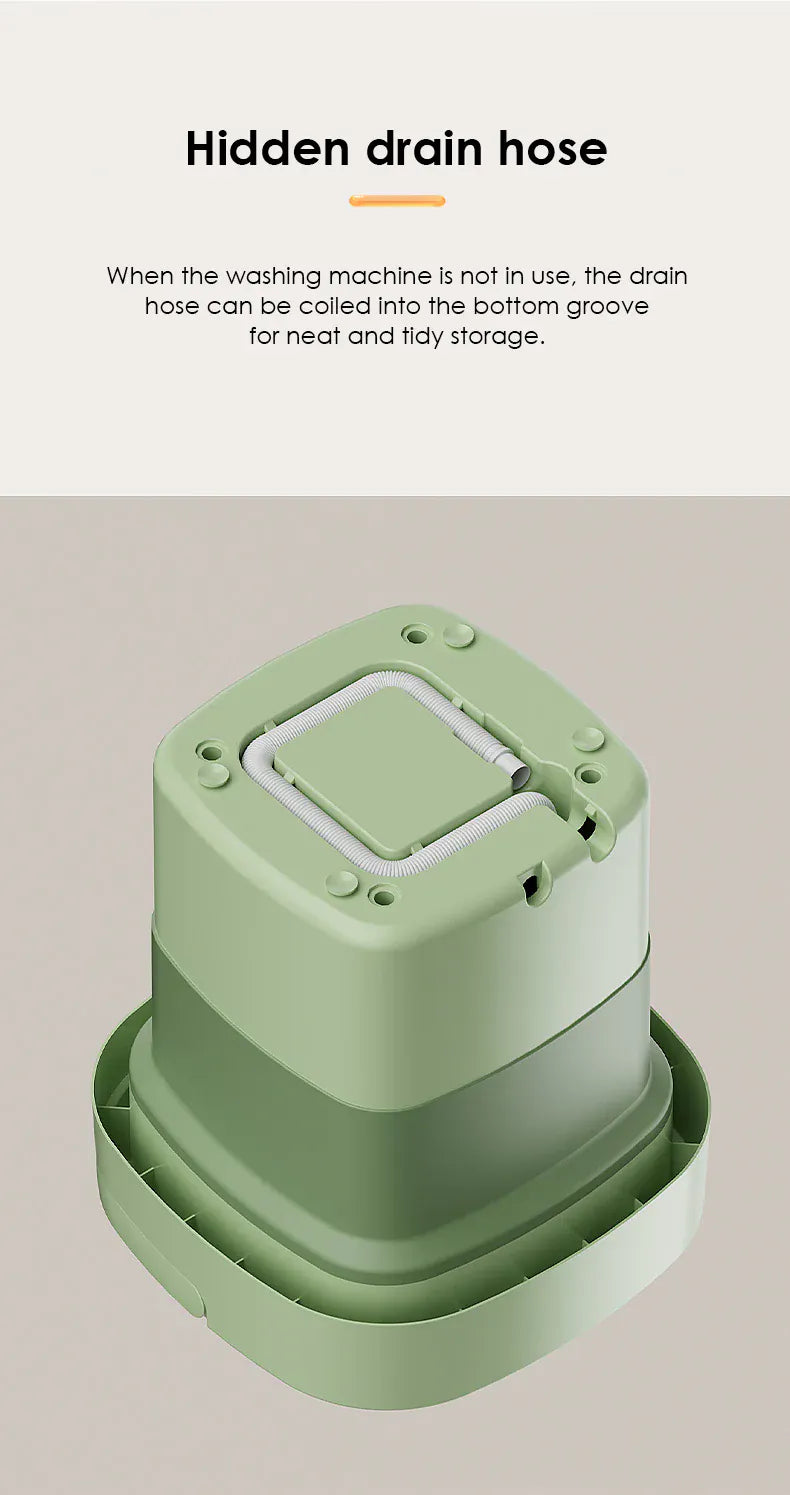 MiniMax foldable washing machine and dryer by Nextry.pk, compact with 5L and 11L capacity, shown in a modern, foldable design.