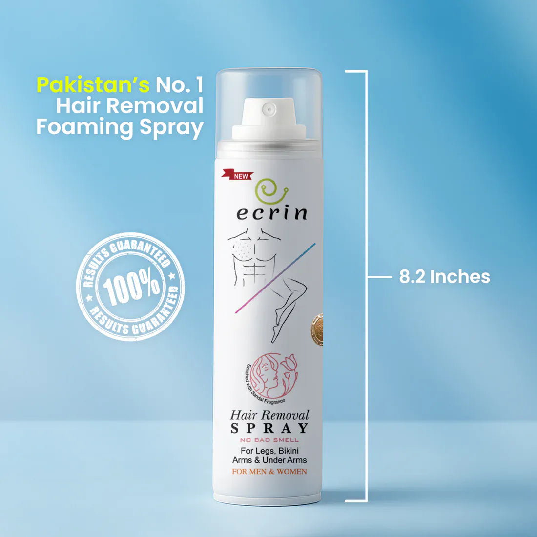 New Ecrin Hair Removal Foaming Spray (for men & women) 200ml