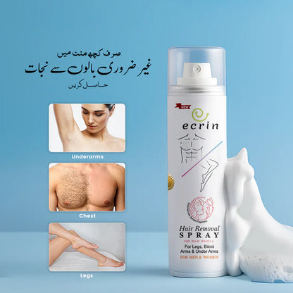 New Ecrin Hair Removal Foaming Spray (for men & women) 200ml