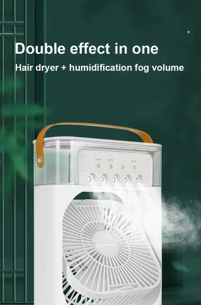 Portable Air Cooling Fan With Mist Spray