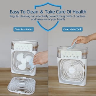 Portable Air Cooling Fan With Mist Spray