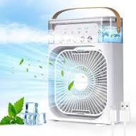 Portable Air Cooling Fan With Mist Spray