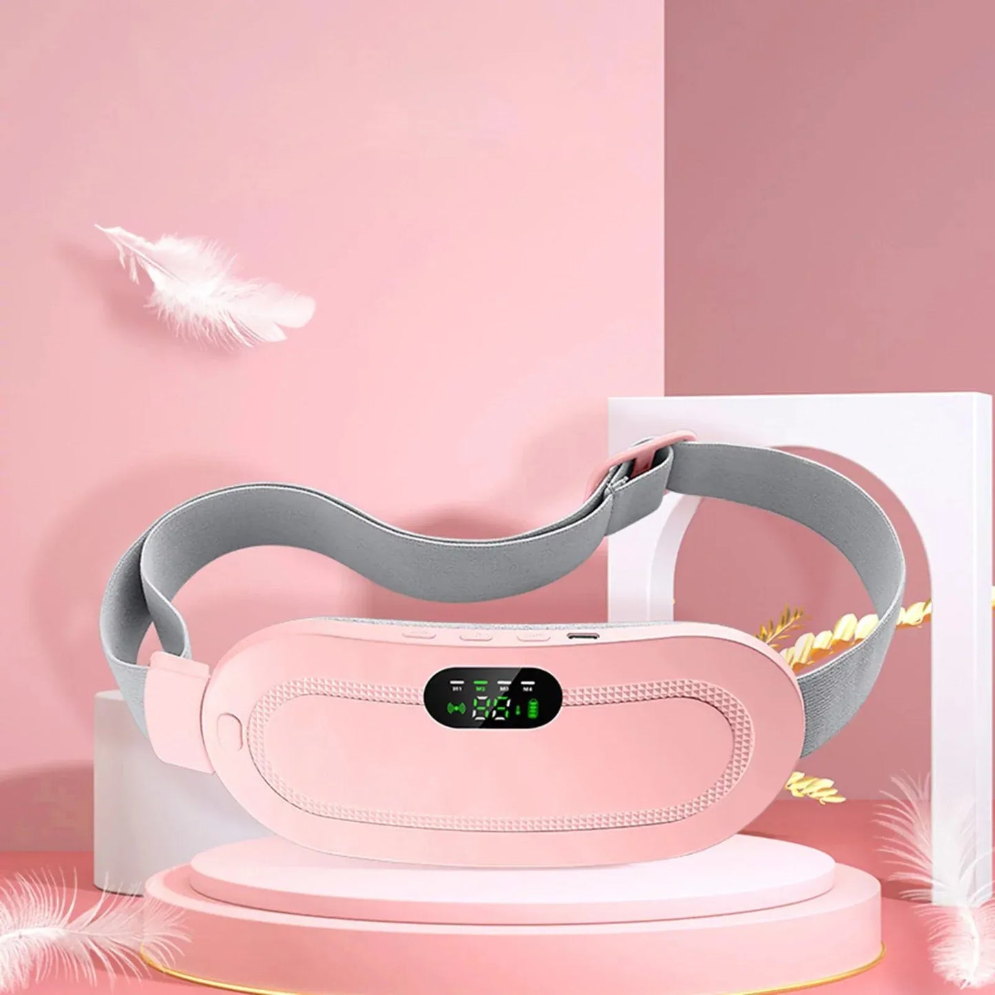 Portable Menstrual Heating Cramp Belt by Nextry.pk, showing the adjustable belt with heating pad for menstrual pain relief.