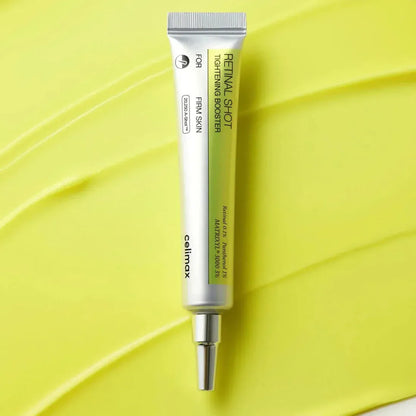 Celimax The Vita-A Retinal Shot Tightening Booster in 15ml bottle, showcasing the skincare product with sleek packaging.
