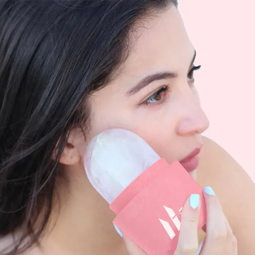 Silicone face ice roller by Nextry.pk with a rounded handle and cooling roller head for facial skin soothing and revitalization.