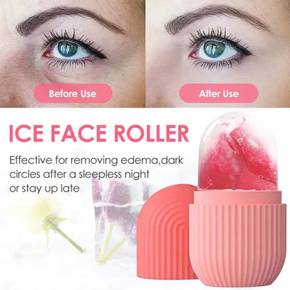 Silicone face ice roller by Nextry.pk for cooling and soothing skin, shown with smooth silicone surface and ergonomic handle.