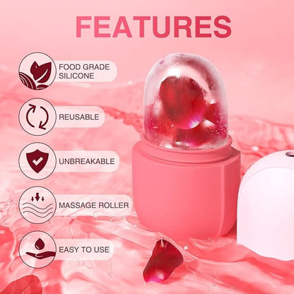 Silicone face ice roller by Nextry.pk, showing a handheld skincare tool with a textured rolling surface for facial massage and cooling.