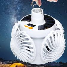 Solar football Powered Camping Fan Light