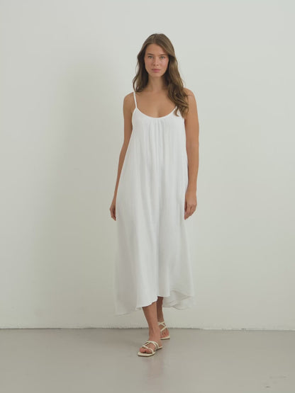 Back Less Maxi Dress - White