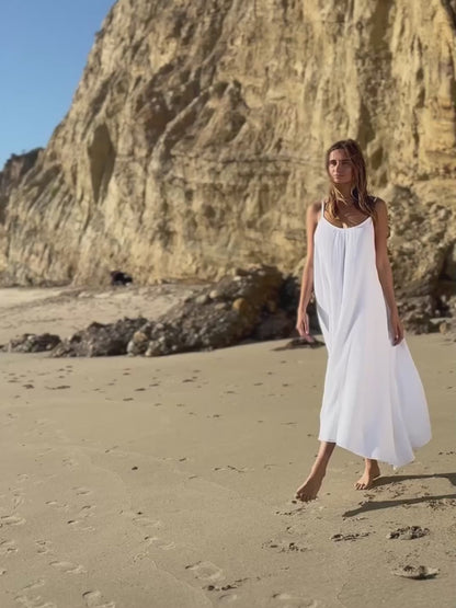 Back Less Maxi Dress - White